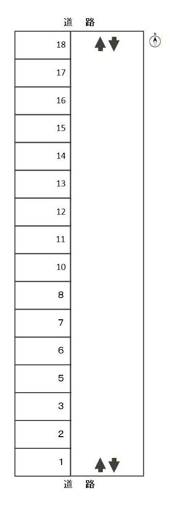 みのり4丁目・堀江月極駐車場の駐車配置図