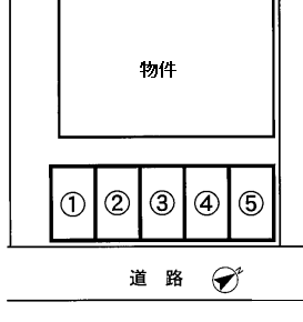 メゾン・クレール駐車場の駐車配置図