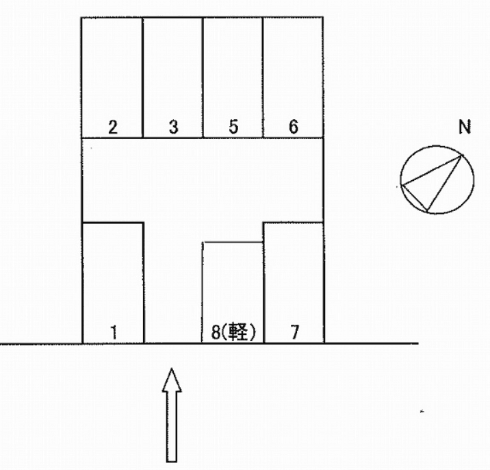 ユーユーガレージＮＯ、１２の駐車配置図
