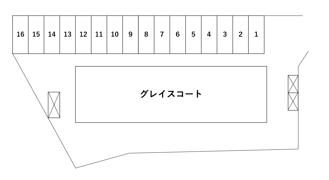 グレイスコートの駐車配置図