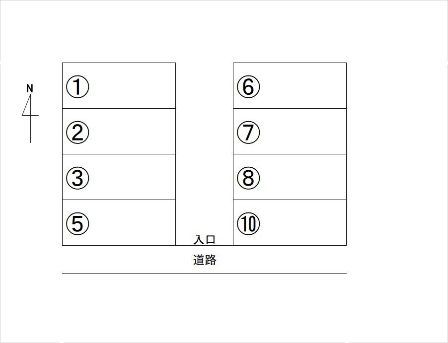 東雲町原パーキングの駐車配置図