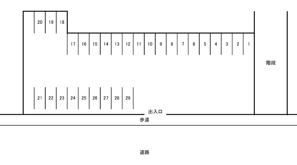 根城９丁目西村駐車場の駐車配置図