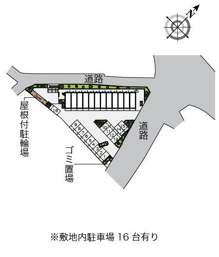 エクレールＫ下大槻(38619)の駐車配置図