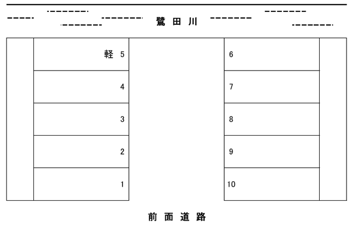 丸中駐車場の駐車配置図