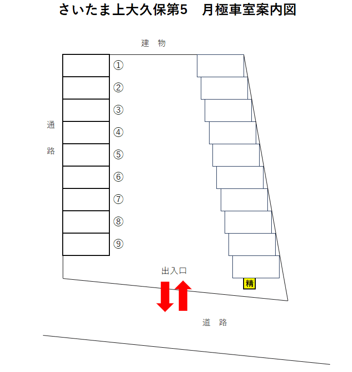 さいたま上大久保第5の駐車配置図