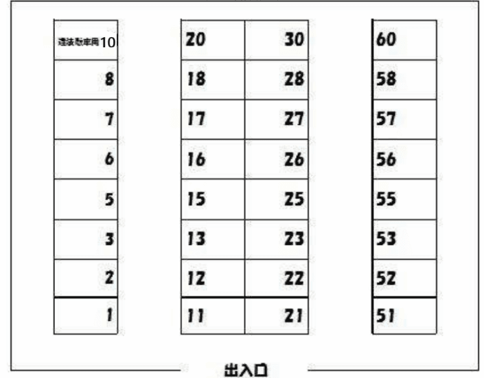 庄司パーキング　3の駐車配置図