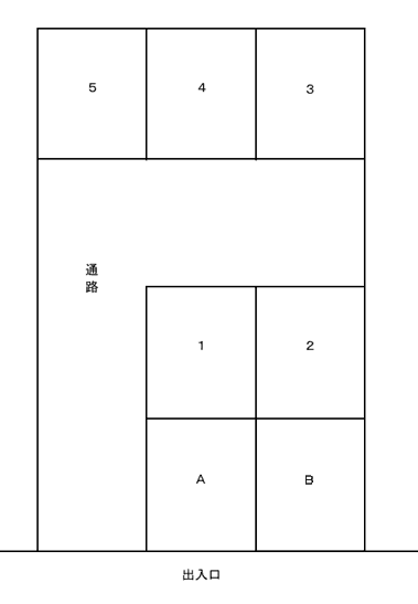 eパーク山木戸２月極駐車場の駐車配置図