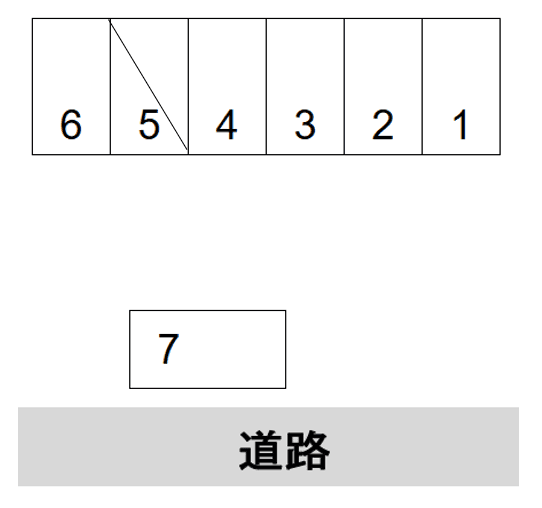 一の宮本町Ｋ駐車場の駐車配置図