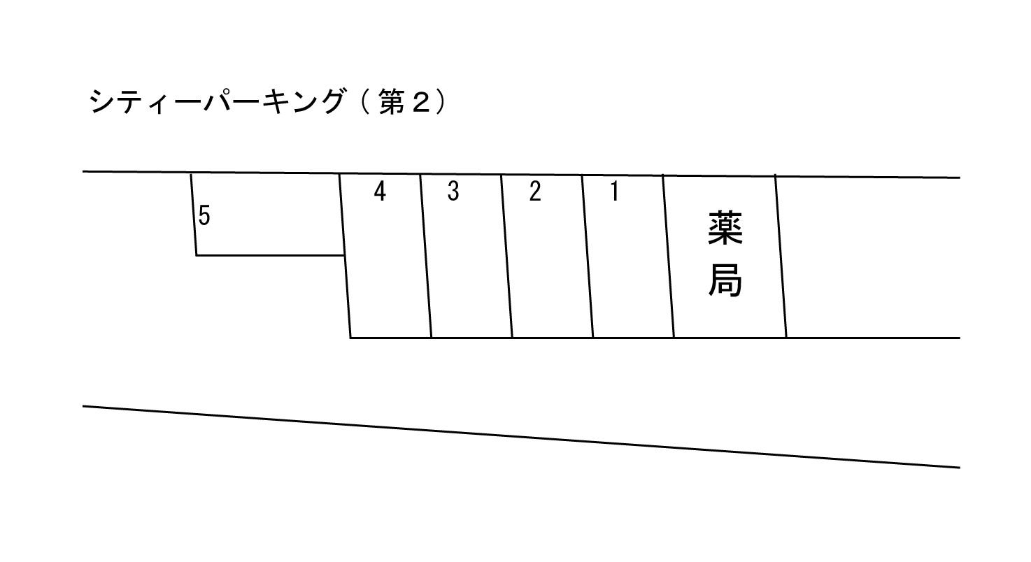 シティ第二パーキングの駐車配置図