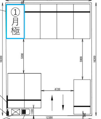 新舞子駅前第１の駐車配置図