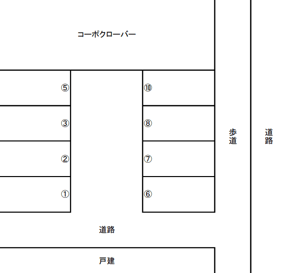 第５９駐車場の駐車配置図
