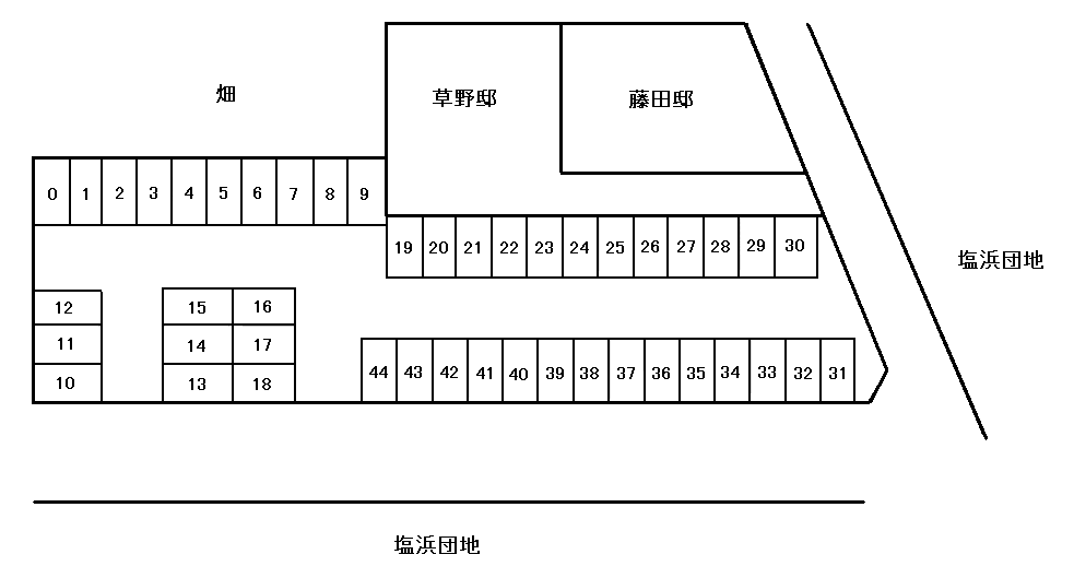 塩浜1丁目Y・H駐車場（吉浦）の駐車配置図