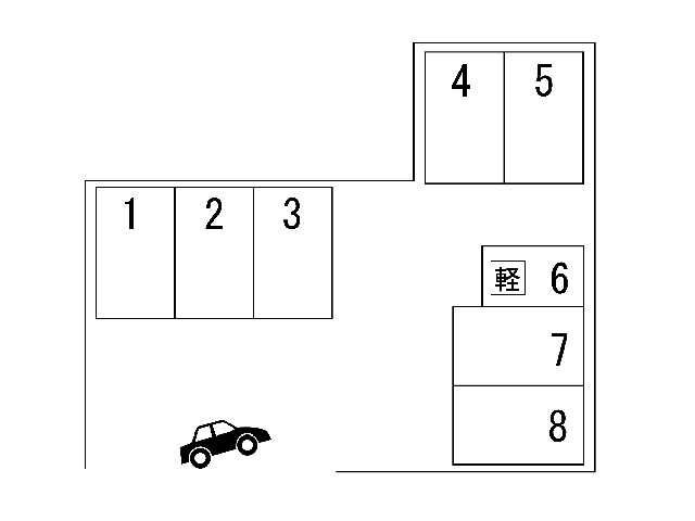 老松町パーキングの駐車配置図
