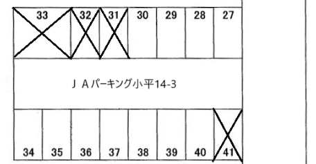 ＪＡパーキング小平14-3の駐車配置図