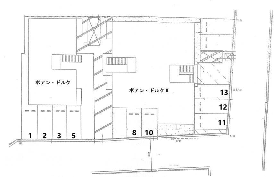 ポアン・ドルクⅡの駐車配置図