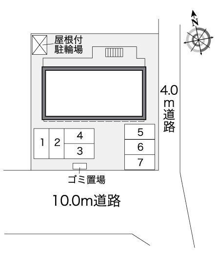 北小畑(27414)の駐車配置図