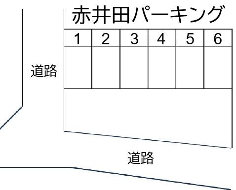 赤井田パーキングの駐車配置図