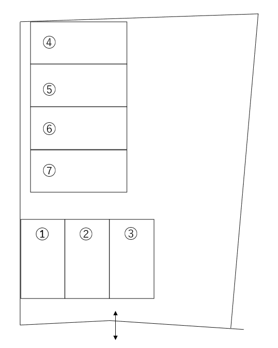 藤井月極駐車場の駐車配置図