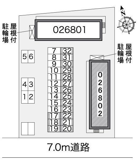 サンフラワーⅢ(26802)の駐車配置図