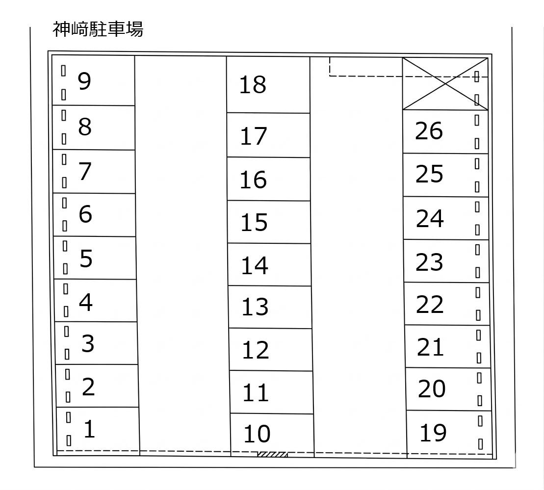 SSパーク東向田町①の駐車配置図