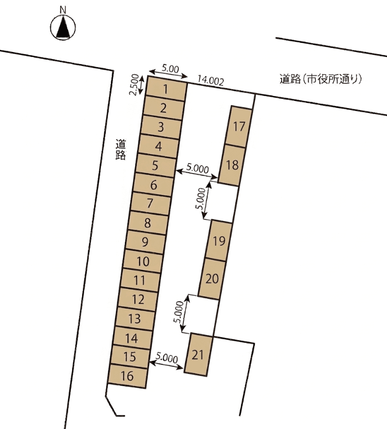 東栄町駐車場の駐車配置図