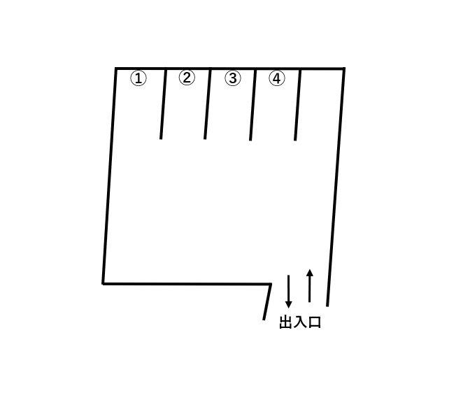 坂下パーキングの駐車配置図