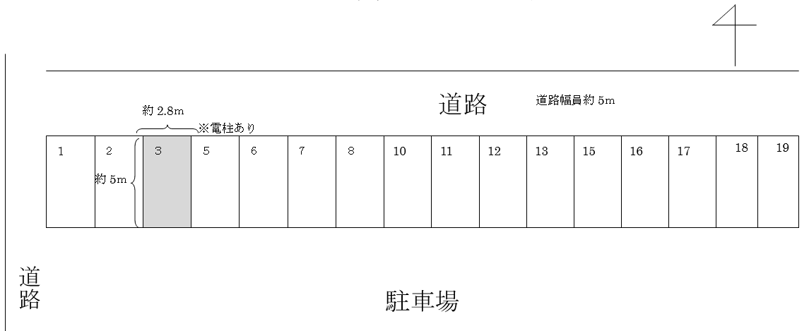 124-1駐車場の駐車配置図