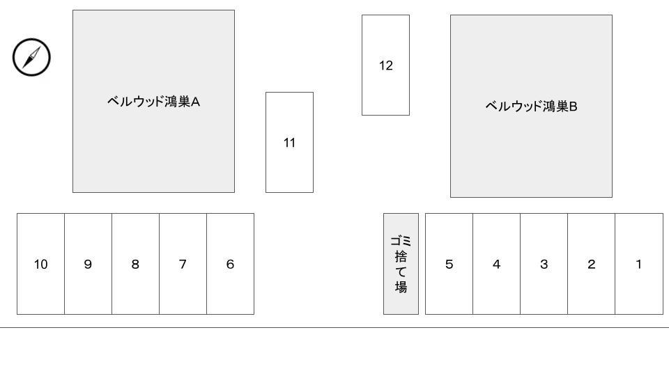ベルウッド鴻巣駐車場の駐車配置図