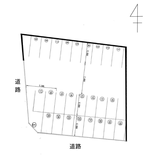 Ｕパークの駐車配置図