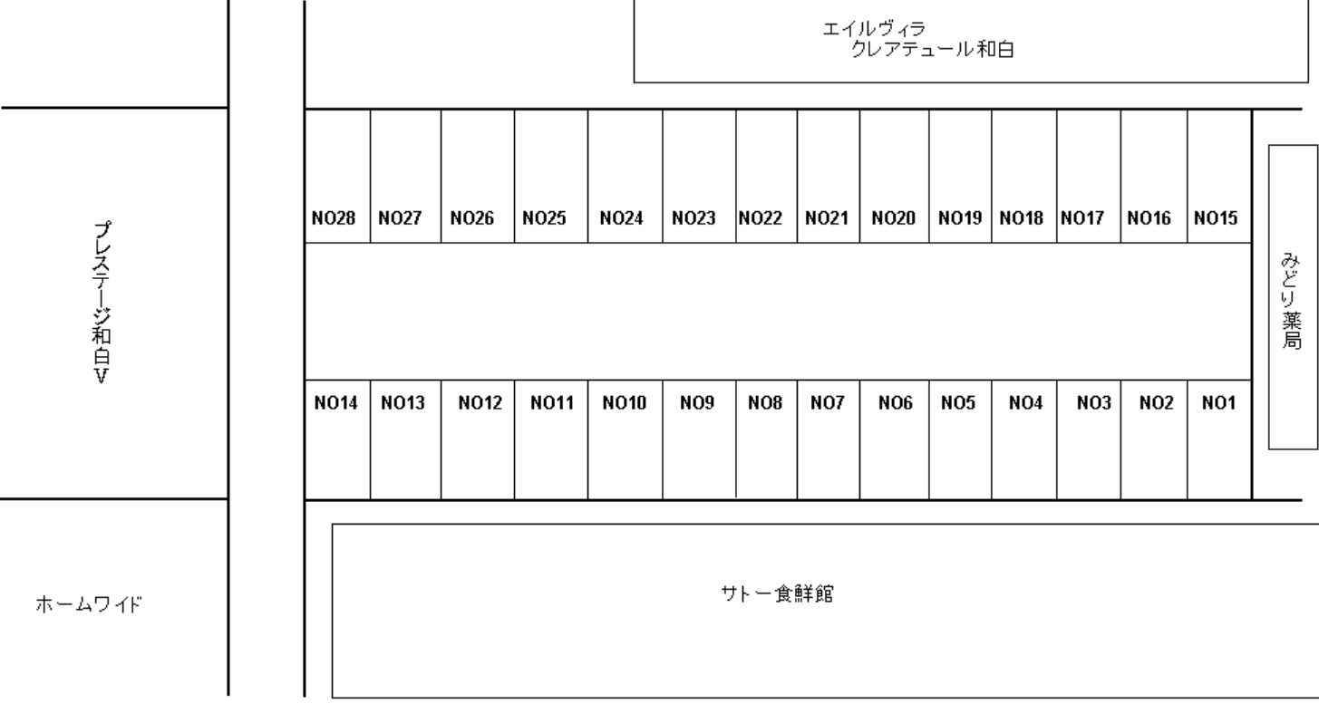 塩浜昇月極駐車場の駐車配置図