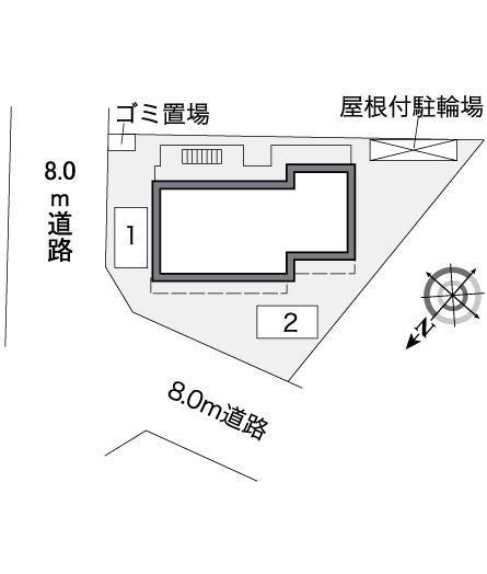 豊里Ⅱ(36892)の駐車配置図