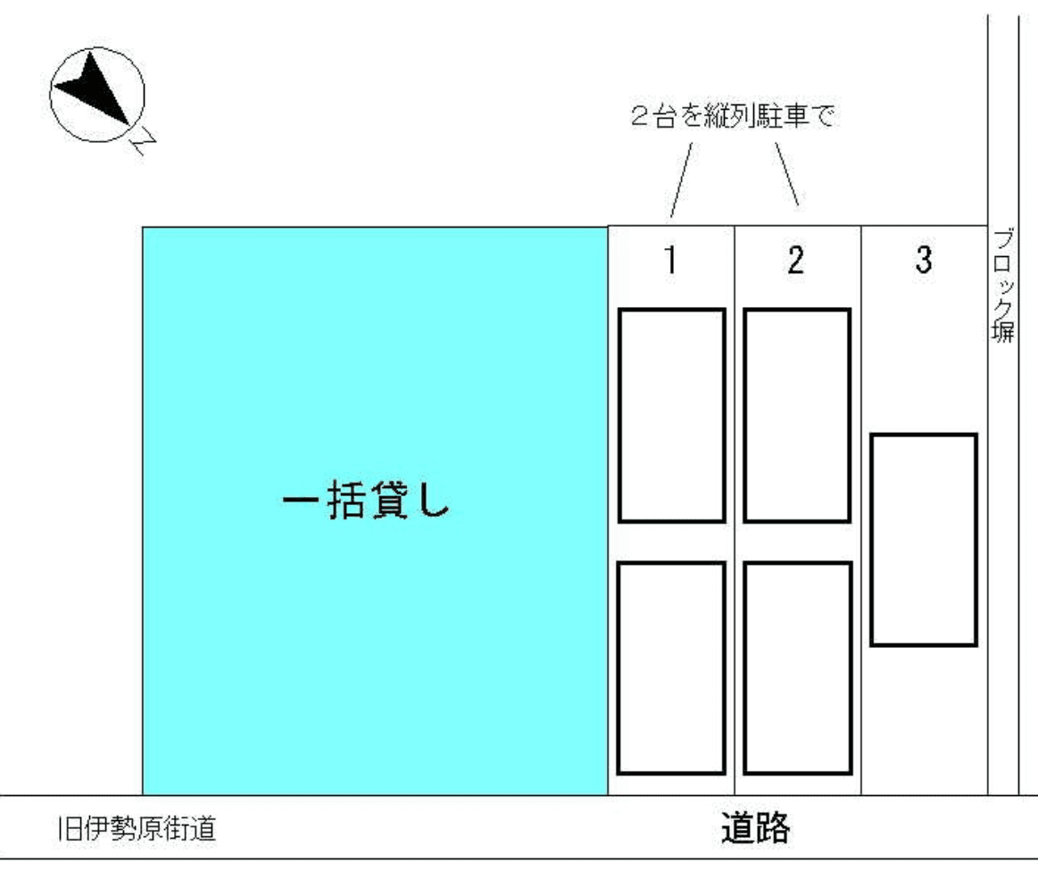 御殿原盛ハイツ第２月極駐車場の駐車配置図