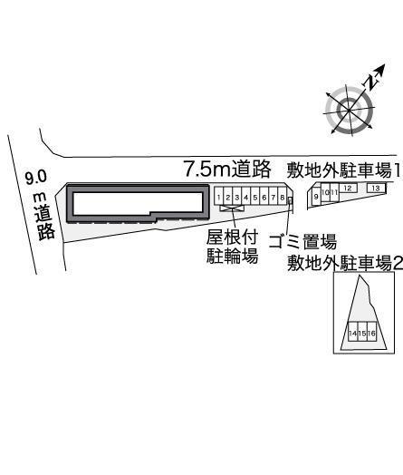 三石(36014)　敷地外駐車場の駐車配置図