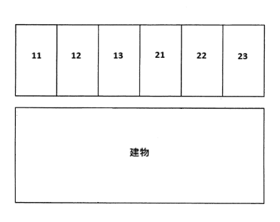 コーポフェニックスⅢの駐車配置図