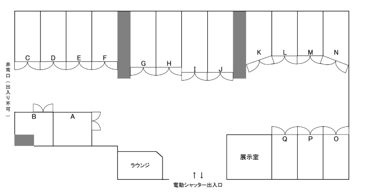 二日市BASEの駐車配置図