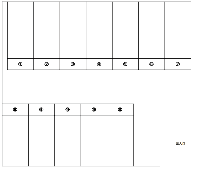 苫小牧市末広町2丁目駐車場の駐車配置図