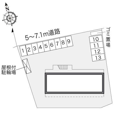 Ｍ－４７(13199)の駐車配置図