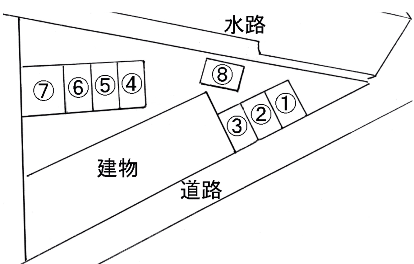鴨江３丁目　加藤Pの駐車配置図