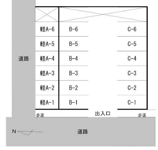 717パーキングの駐車配置図
