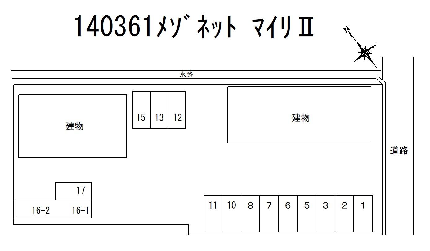 メゾネット マイリ Ⅱの駐車配置図