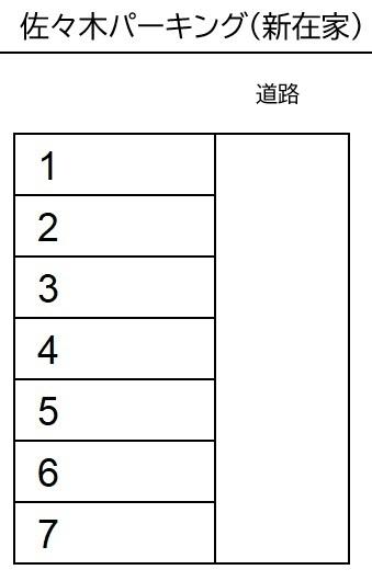 佐々木パーキング(新在家)の駐車配置図