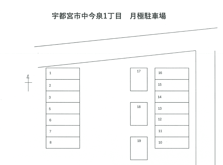 中今泉１丁目駐車場の駐車配置図