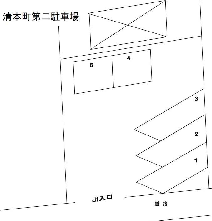 清本町第二駐車場の駐車配置図