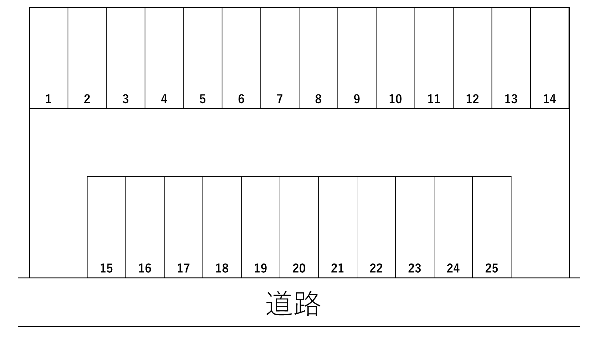 KANAKAパーキングの駐車配置図