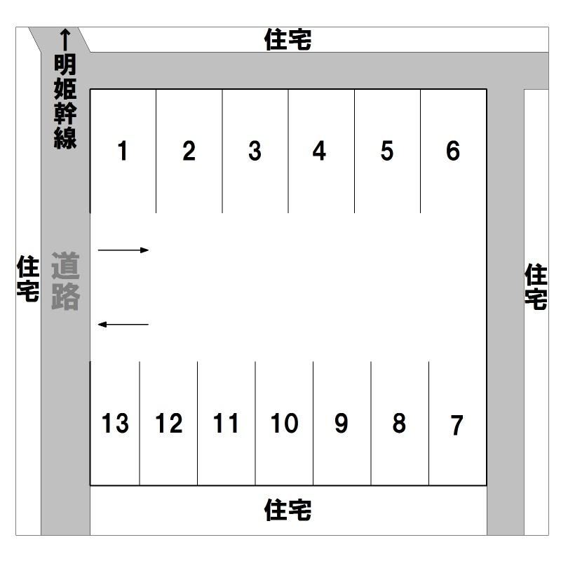MK今福パーキングの駐車配置図