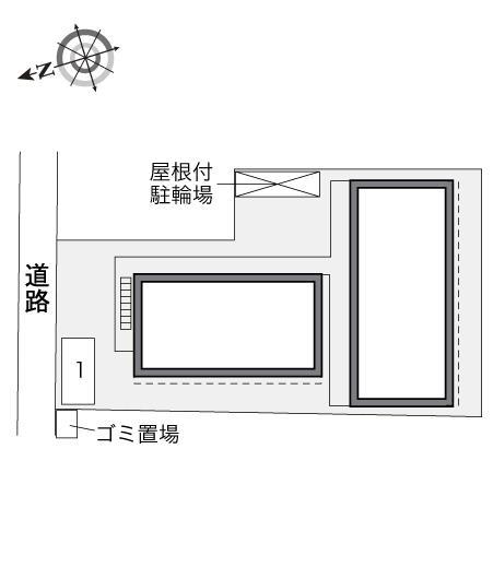 コンポステラ服部(34485)の駐車配置図