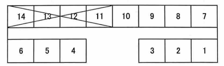 横塚2丁目駐車場の駐車配置図