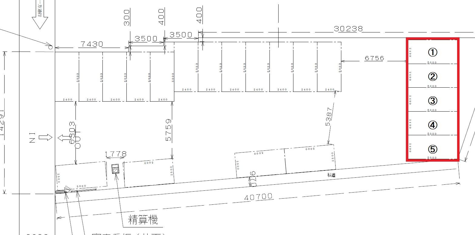 エコロパーク 森河内西1丁目第1の駐車配置図