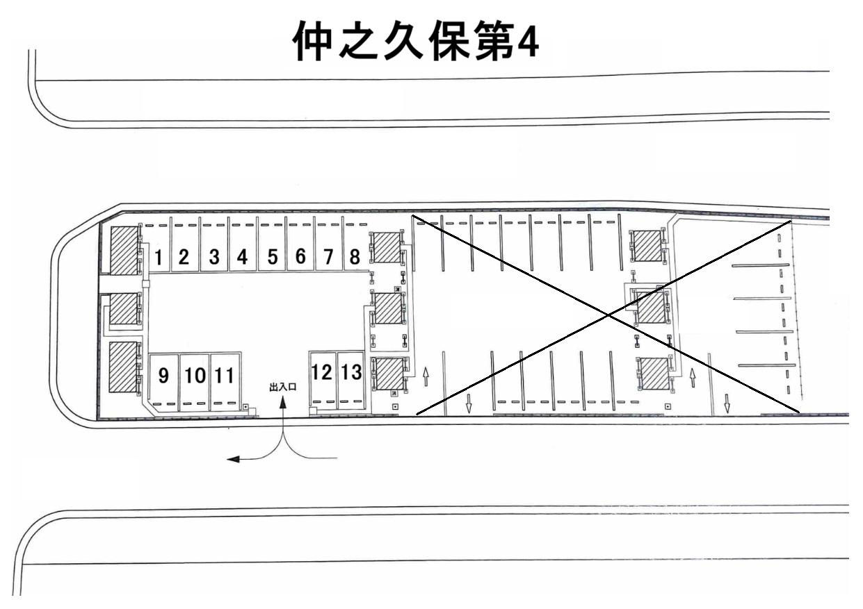 【TD】仲之久保第4駐車場の駐車配置図