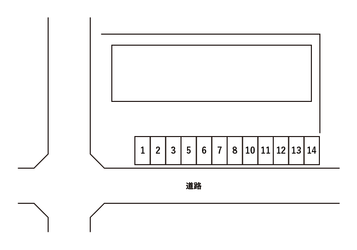 アムールフェリオの駐車配置図